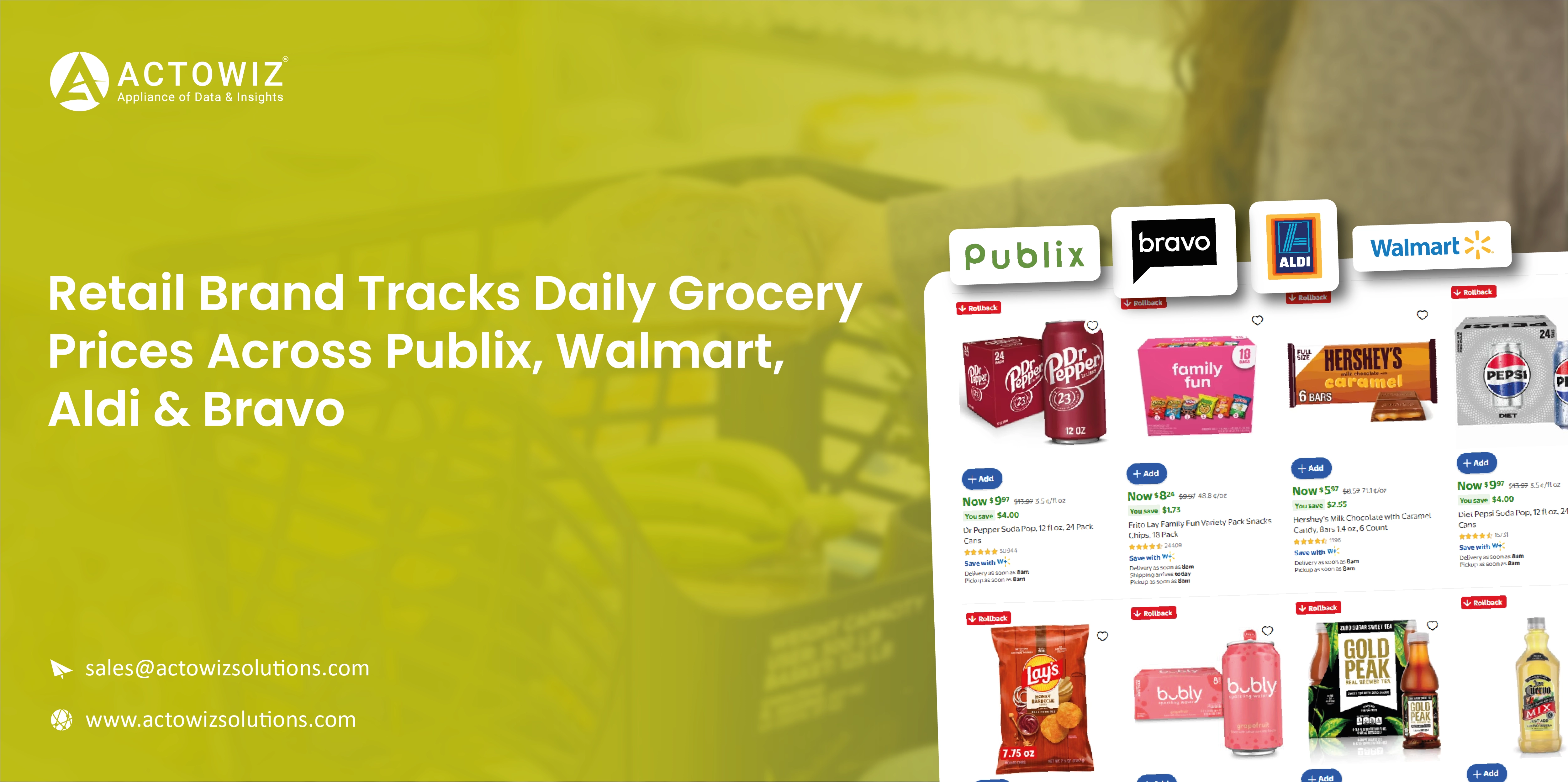 Retail Brand Tracks Daily Grocery Prices Across Publix, Walmart, Aldi & Bravo